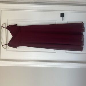 Birdy Grey burgundy bridesmaid dress